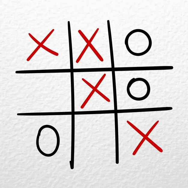 A tic tac toe board